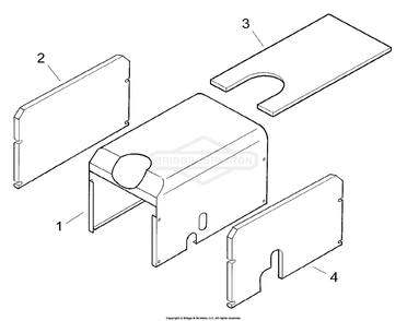 Part Location Diagram of 102932GS Briggs and Stratton Acoustic foam for pro diesel 2600 canopy